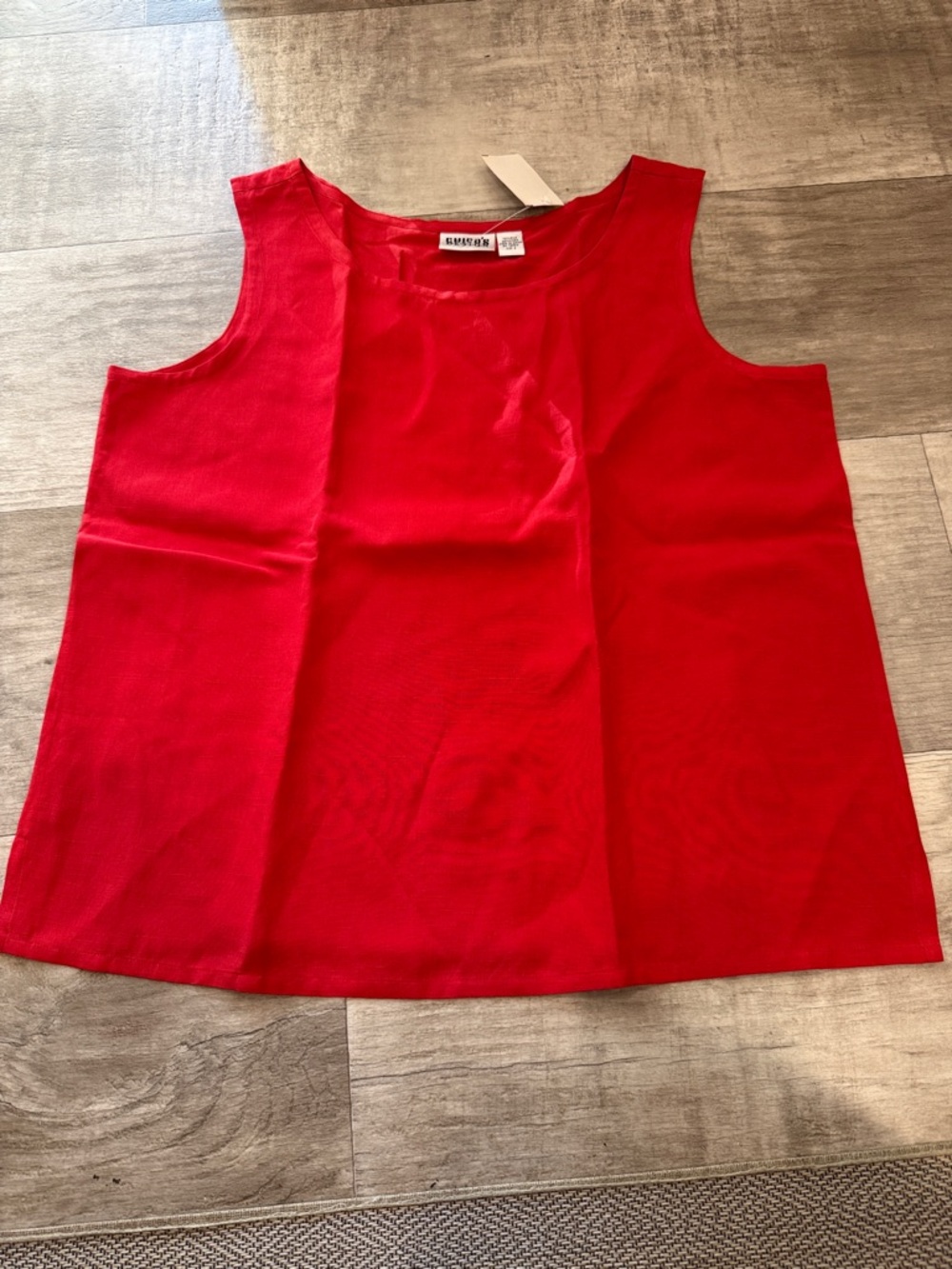 Chico's Bright Red Linen and Silk Tank